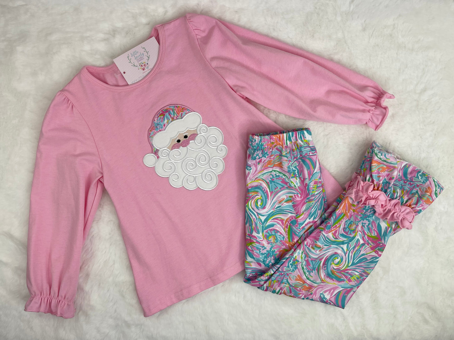 Lilly's Sassy Santa Pant Set