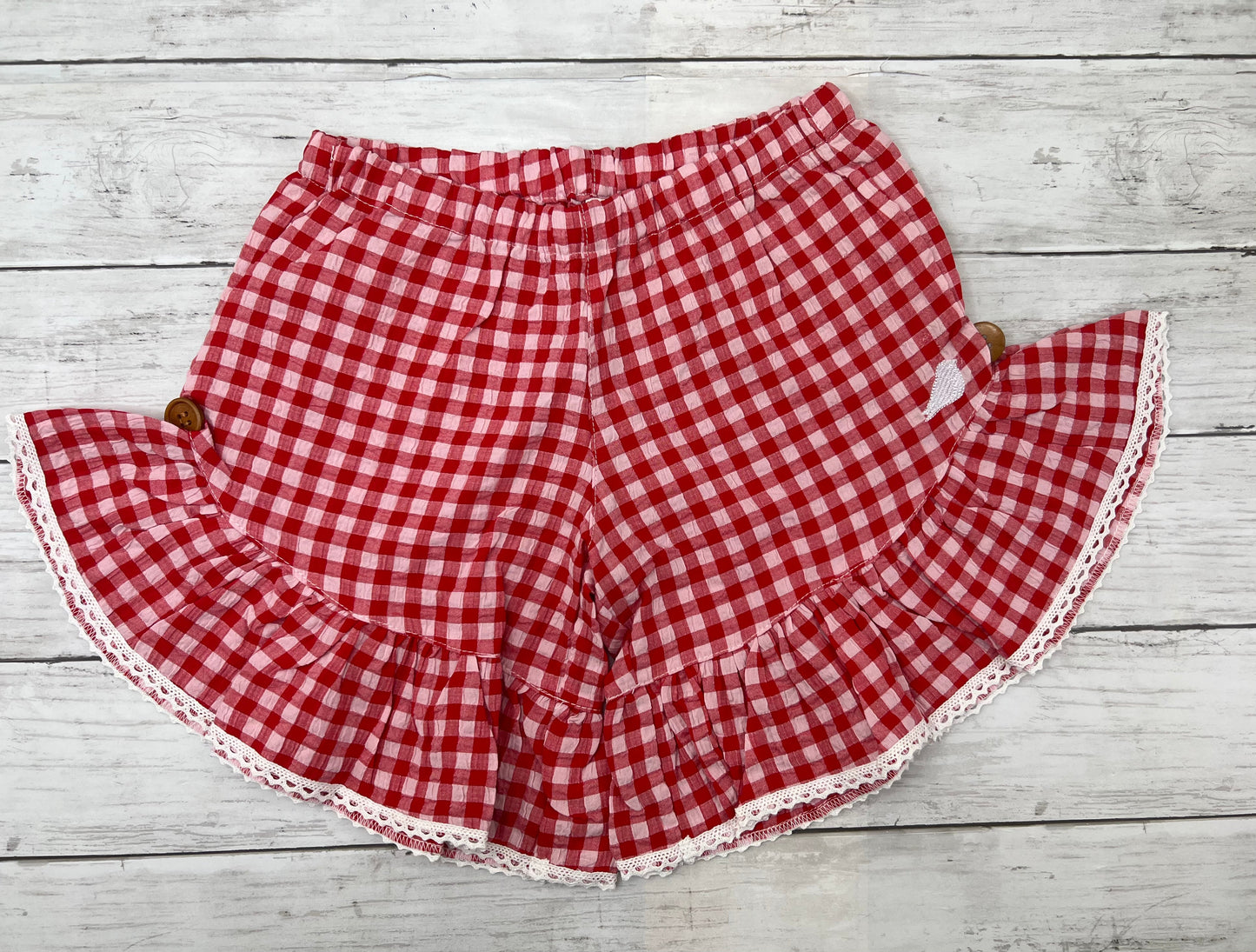 Red Gingham Birdie Short