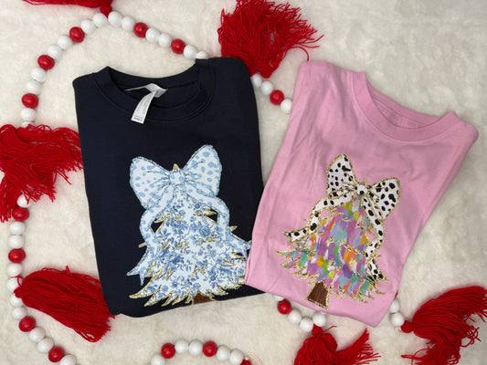 Girls Preppy Tree Tee and Sweatshirt-4t