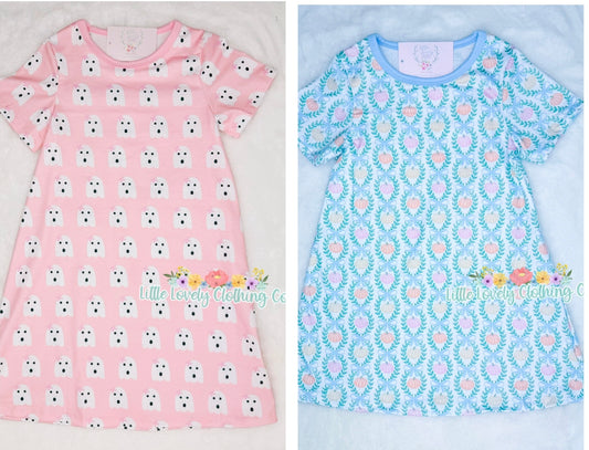 Preppy Ghost & Pumpkin Play Dresses