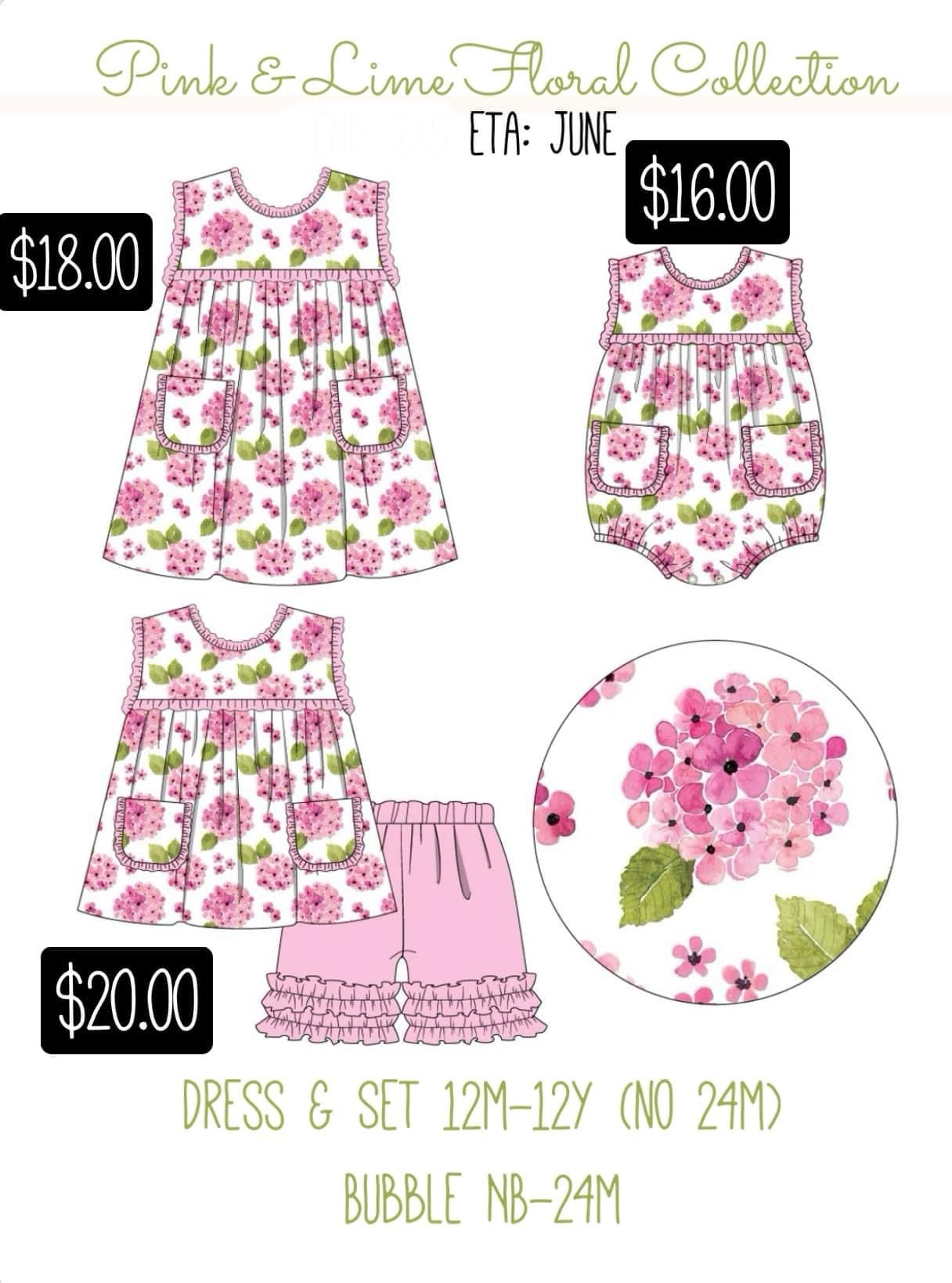Pink & Lime Floral Presale ETA June to LLCCO, then to Customers
