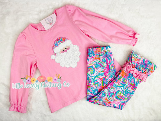 Lilly's Sassy Santa Pant Set