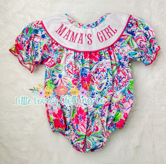 Watercolor Lily Mama's Girl Bubble