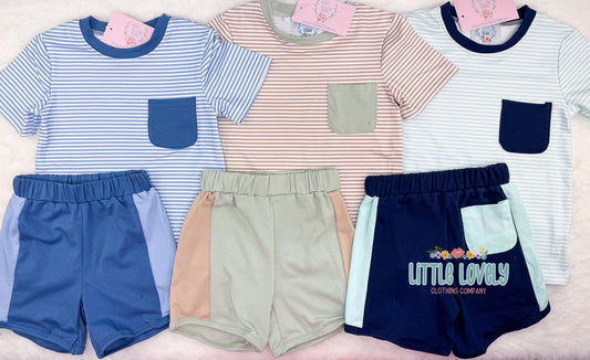 Trevor Stripe Short Set