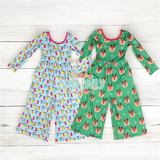 Festive Leggy Rompers (4t-6/7)