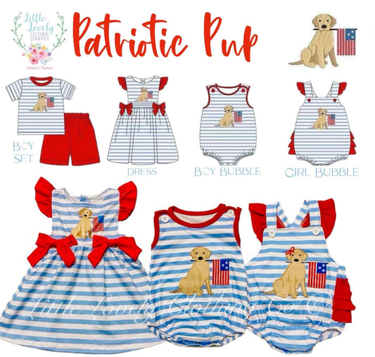 Patriotic Pups, Pre-Sale ETA: May to LLCCO, then to customers