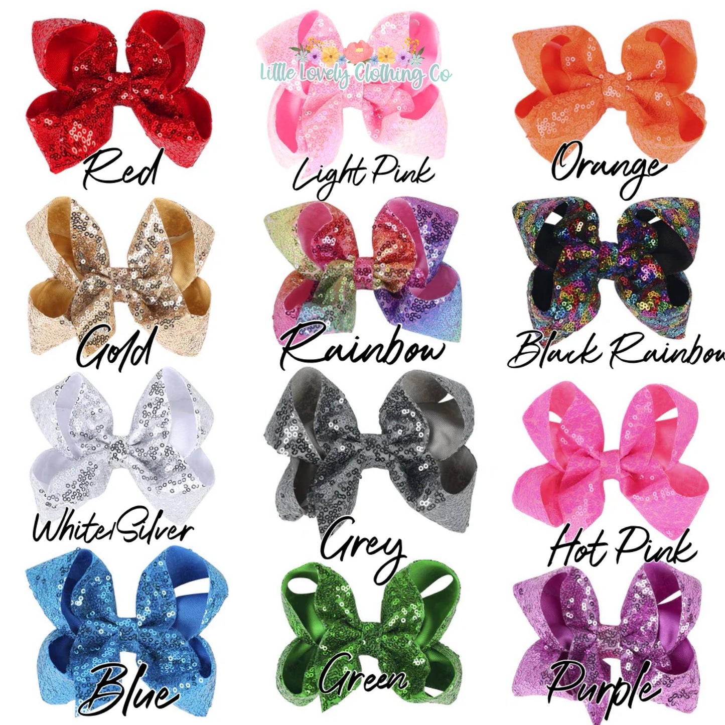 5" Sequin Bows , Pre-Sale: ETA: Dec to LLCCO