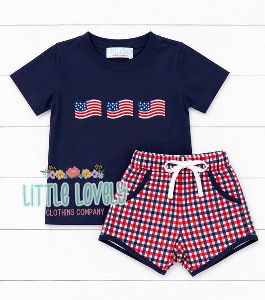 American Flag Trio Boys Set, ETA: SHIPS JULY