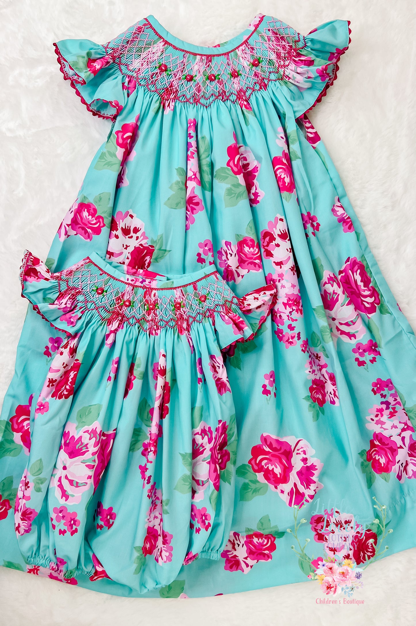 Rosey Geo Smocked Dress