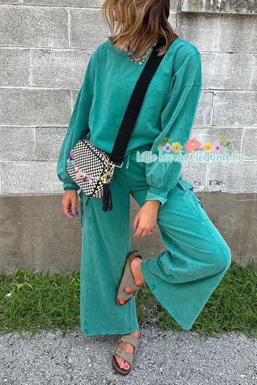 Teal Cargo Ladies Set
