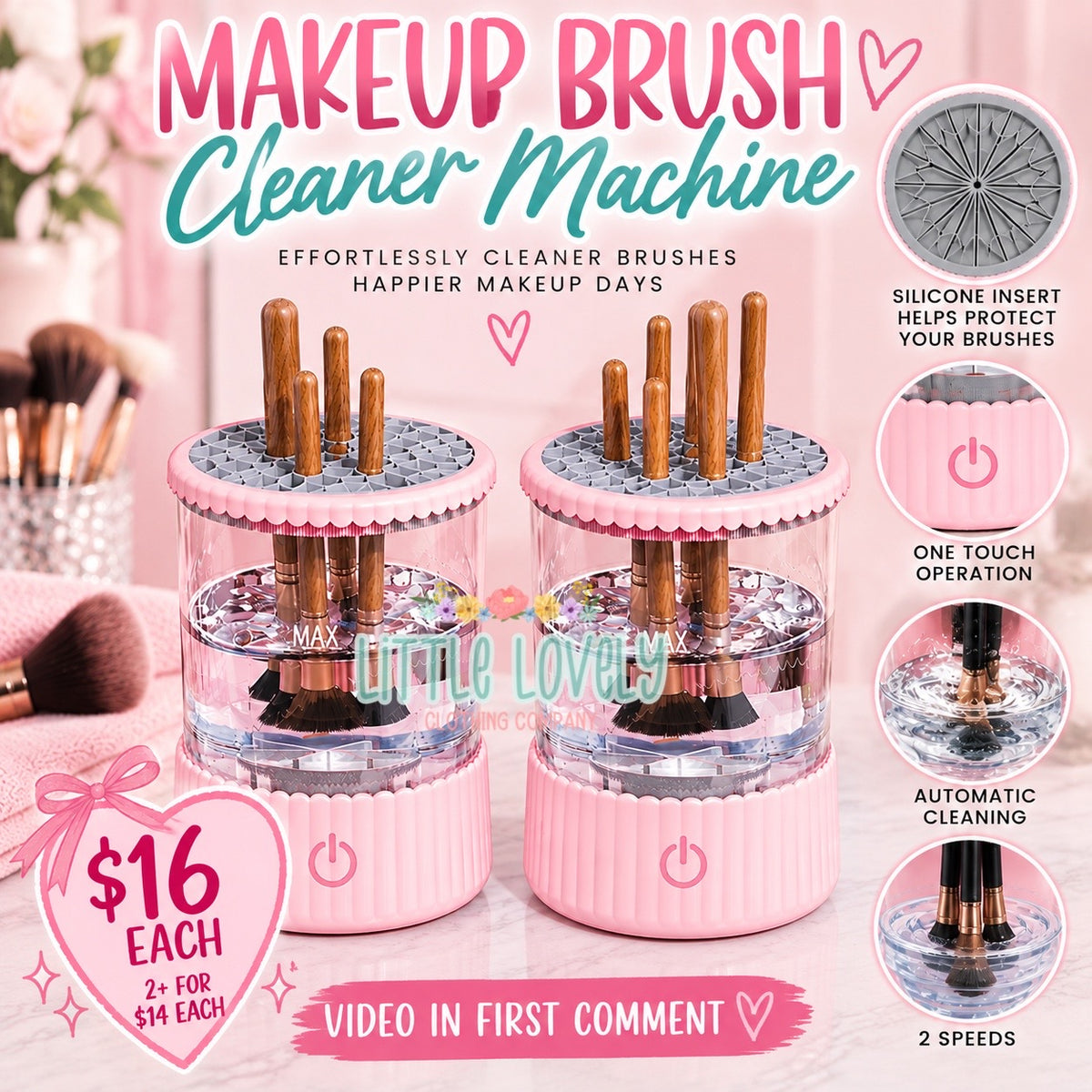 Makeup Brush Cleaner Machine, ETA: Late Nov