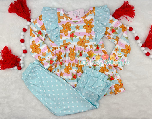 Jolly Gingerbread Girls Pant Set