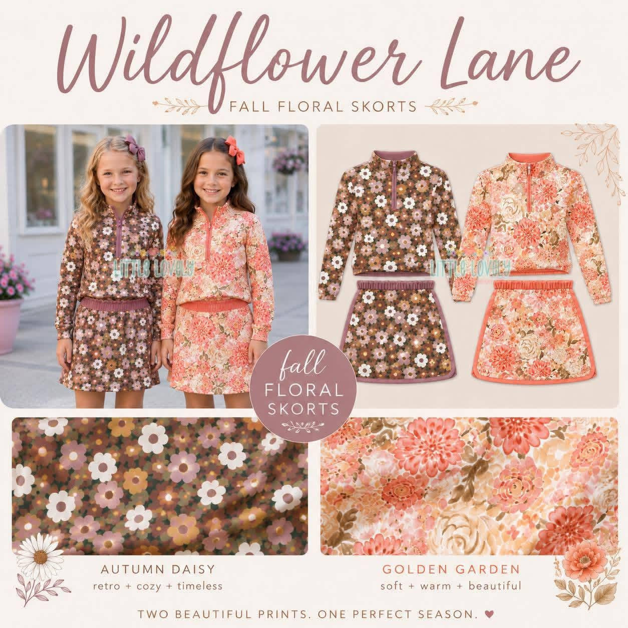 Wildflower Lane Skort Sets, ETA: Sept to LLCCO
