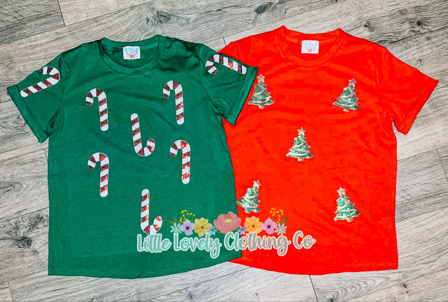 Ladies Sequin Christmas Tees