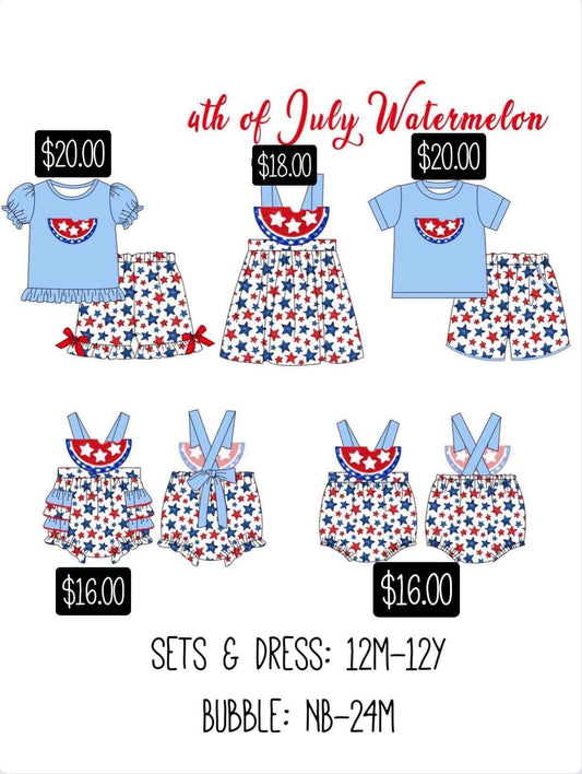 4th Of July Watermelon Collection Presale ETA May to Customers
