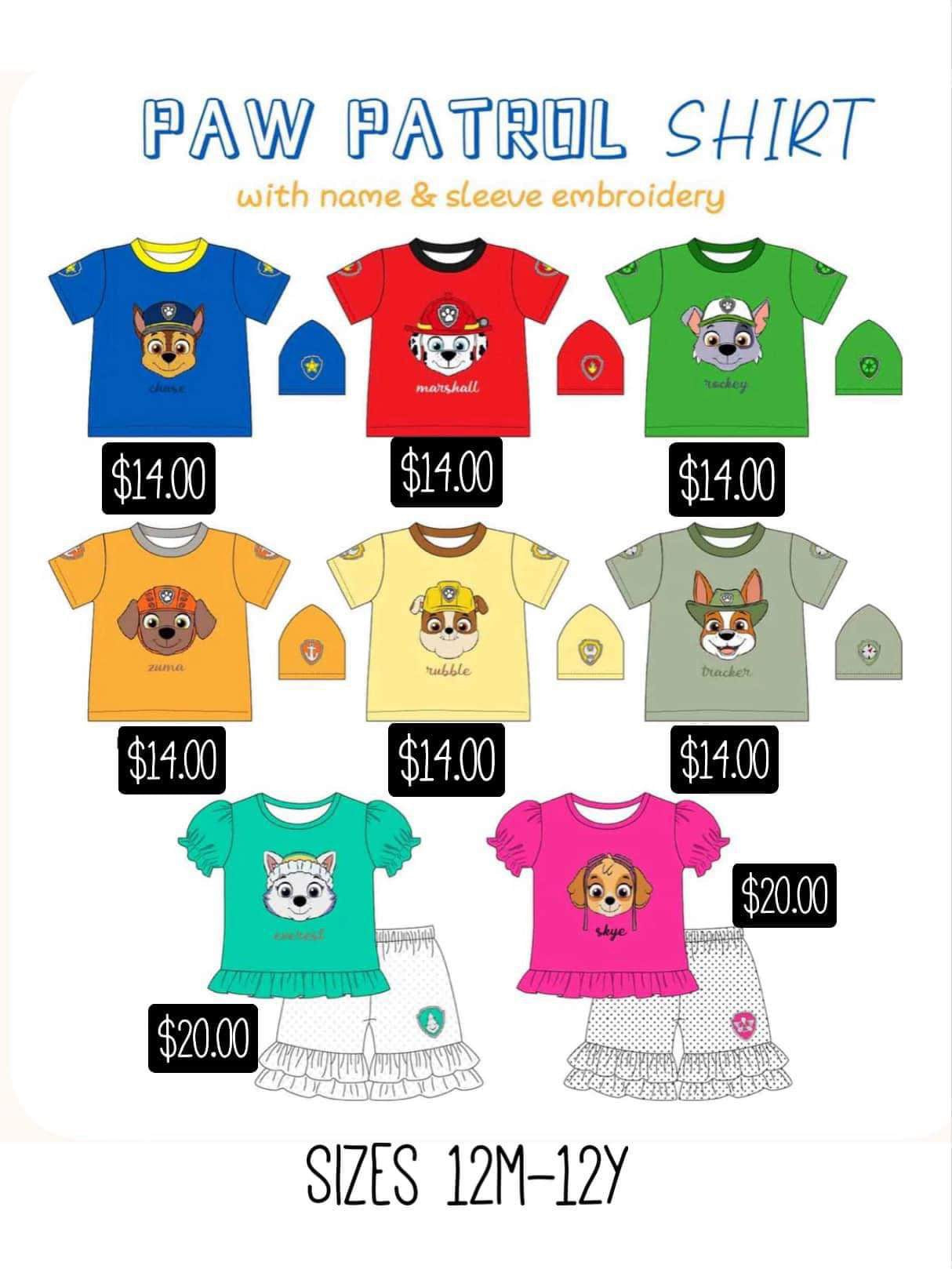 Paw Pet Tees & Sets Collection Presale ETA May to Customers