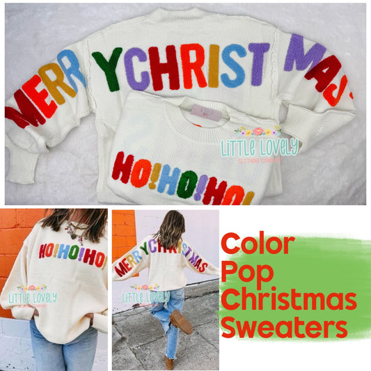 Color Pop Christmas Sweater