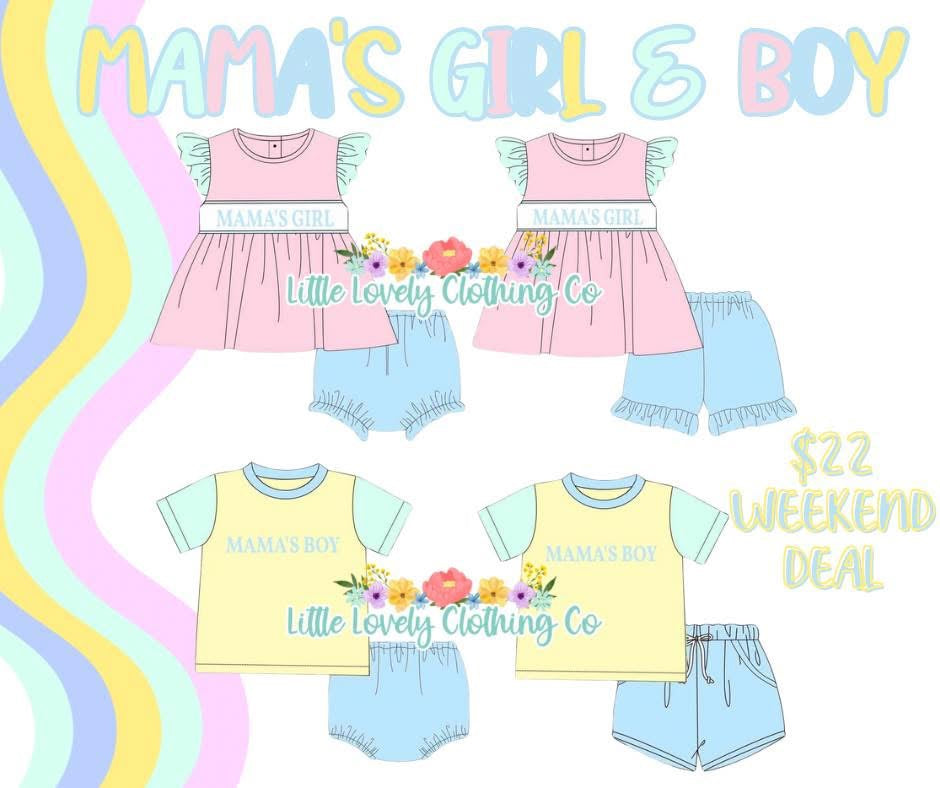 Mama's Girl & Boy Collection Pre-Sale ETA to LLCCO: April