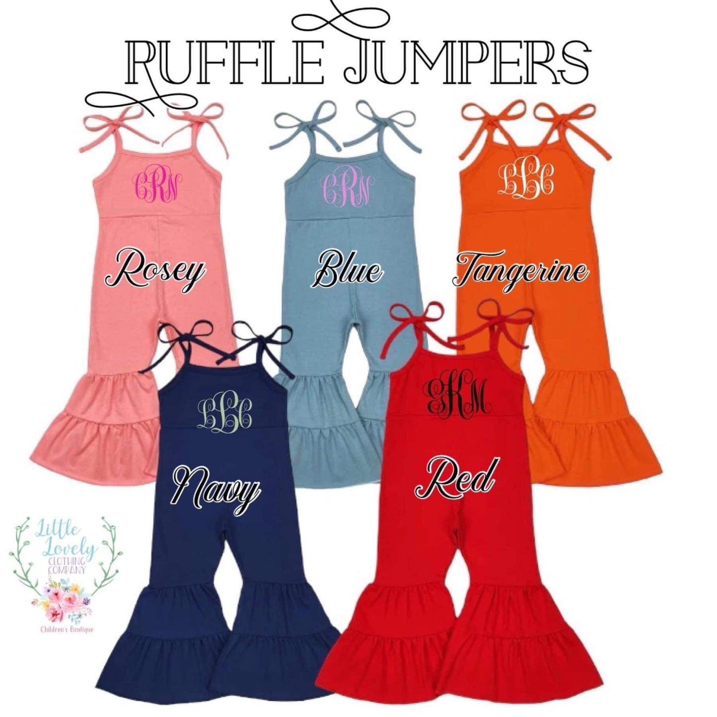 Ruffle Jumpers ETA to Ship to Customer  Feb, allow an addtl 1-2 weeks for personalization