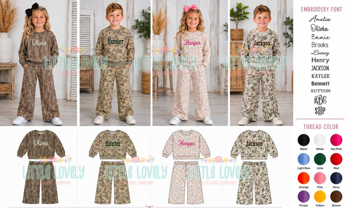 Camo Custom Lounge Sets: Ships Nov