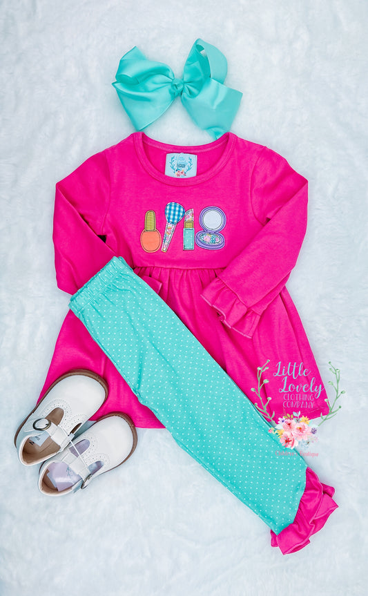 Girly Girl Makeup Pant Set