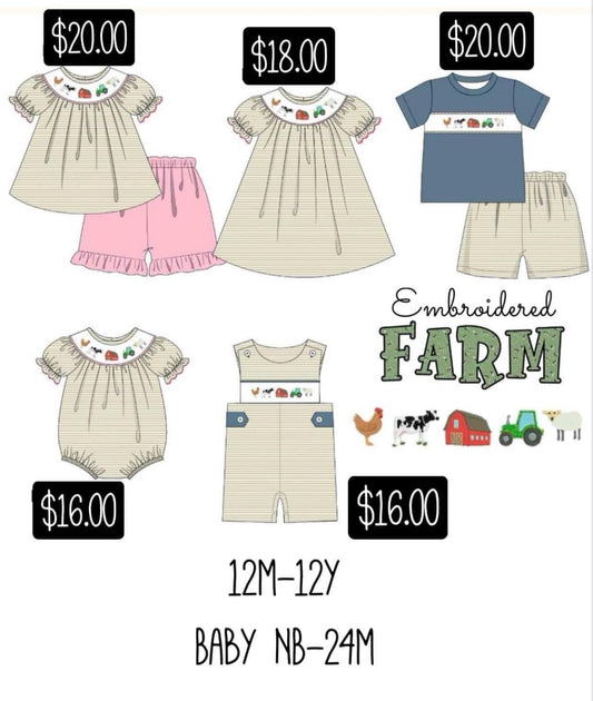 FARM EMBROIDERY COLLECTION, Presale ETA June to Customers