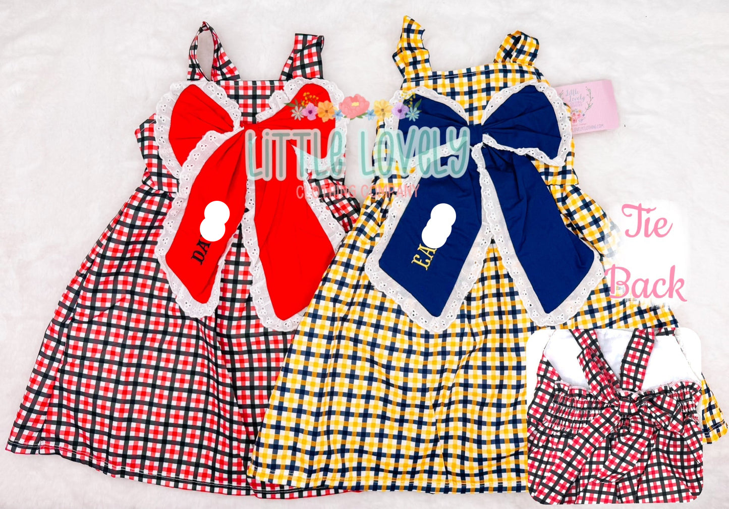 GA Bow-Tiful Blue & Gold Dress & Red & Black Dress