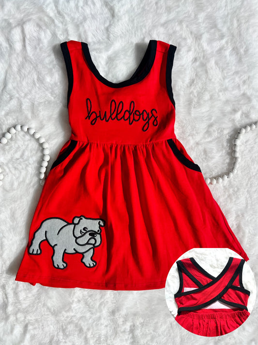 Game Day Mode Bulldog Cheer Dress