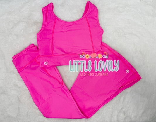 LULU YOGA SPORT TOP & FLARE PANT SET