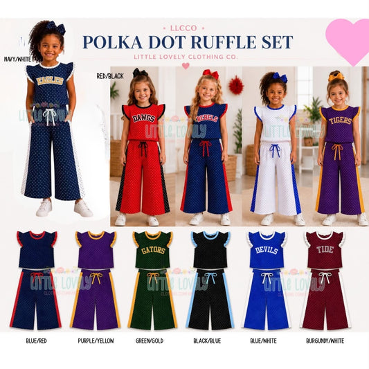 Polka Dot Ruffle Sets, ETA: Nov