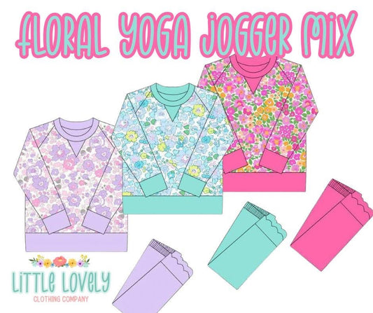 Floral Yoga Jogger Sets-KIDS Pre-Sale ETA: Nov to LLCCO