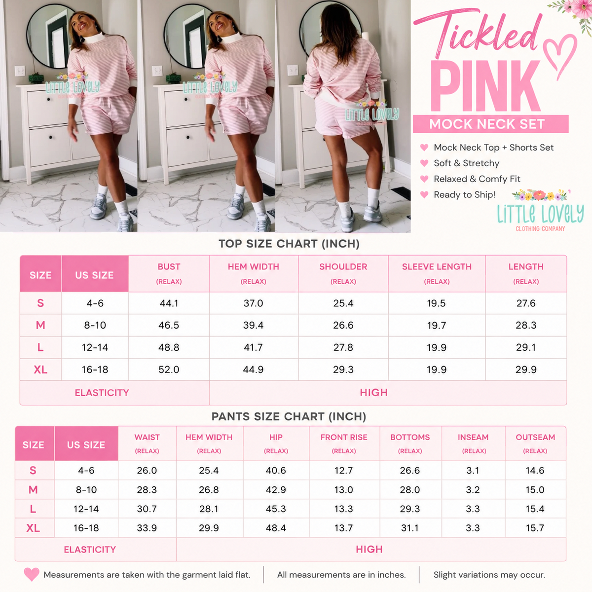 Tickled In Pink Short Set
