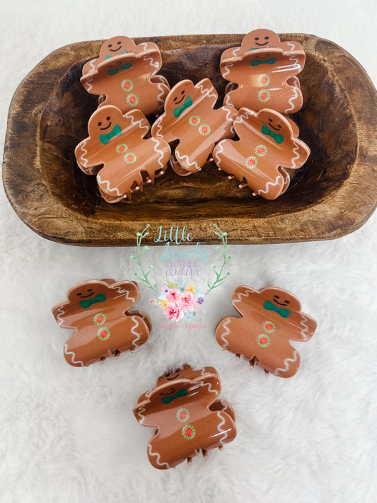 Gingerbread Claw Clips
