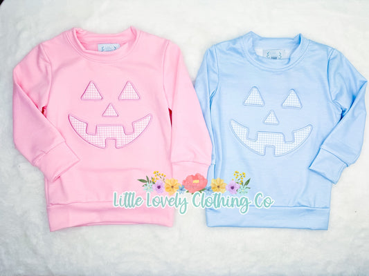 Sweet Jack-O-Lantern Girls Pullover