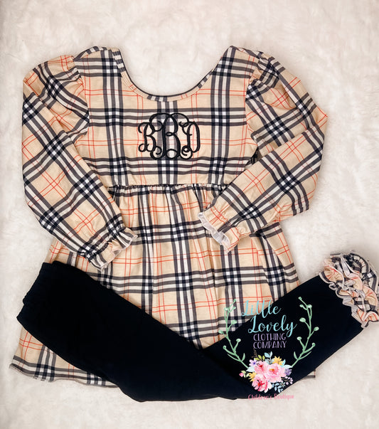 Posh Plaid Girls Set