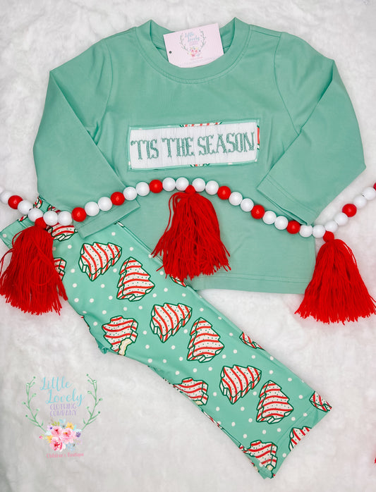 Tis The Season Smocked Boys Pant Set