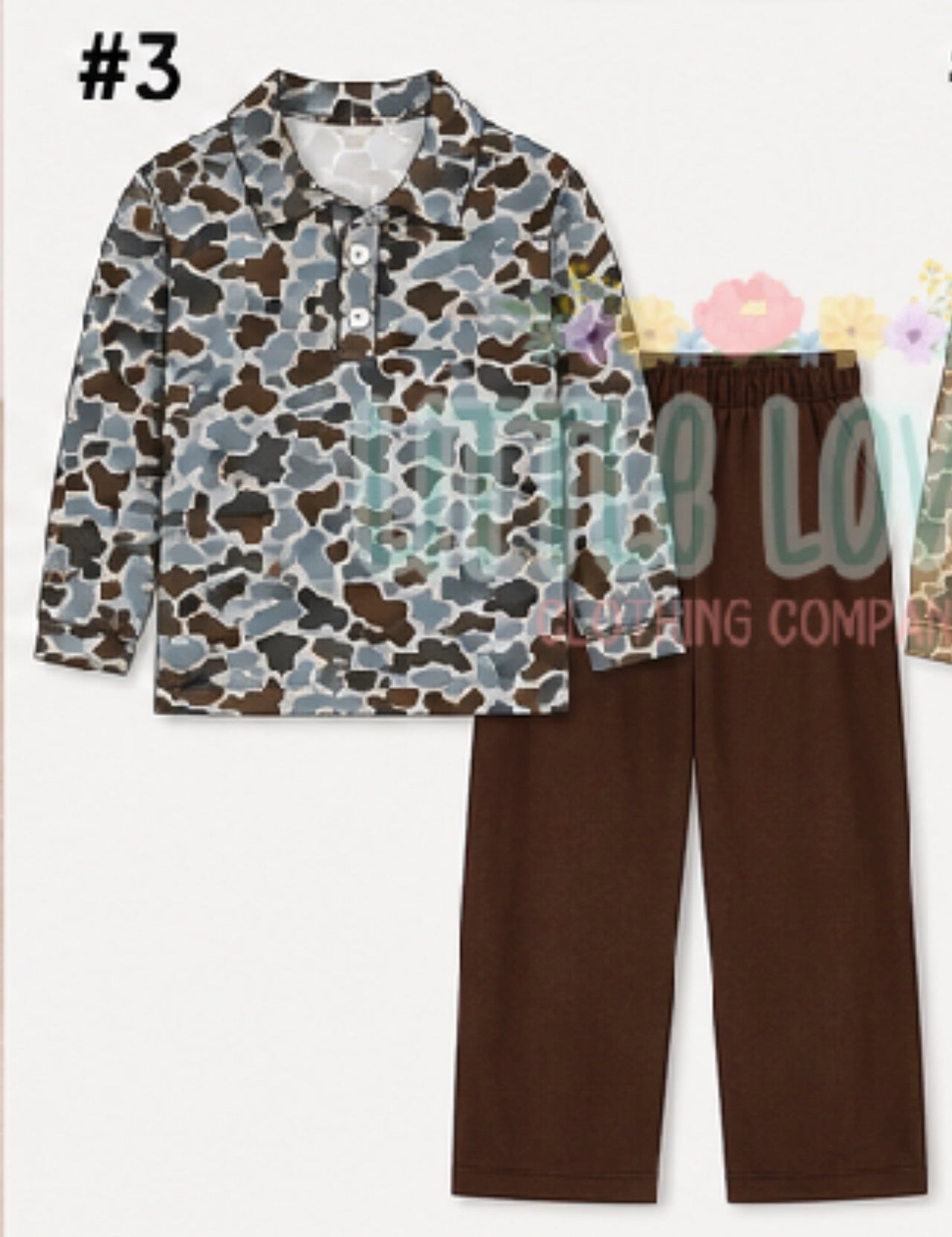 Boys Camo Polo Set Mix: Ships Nov