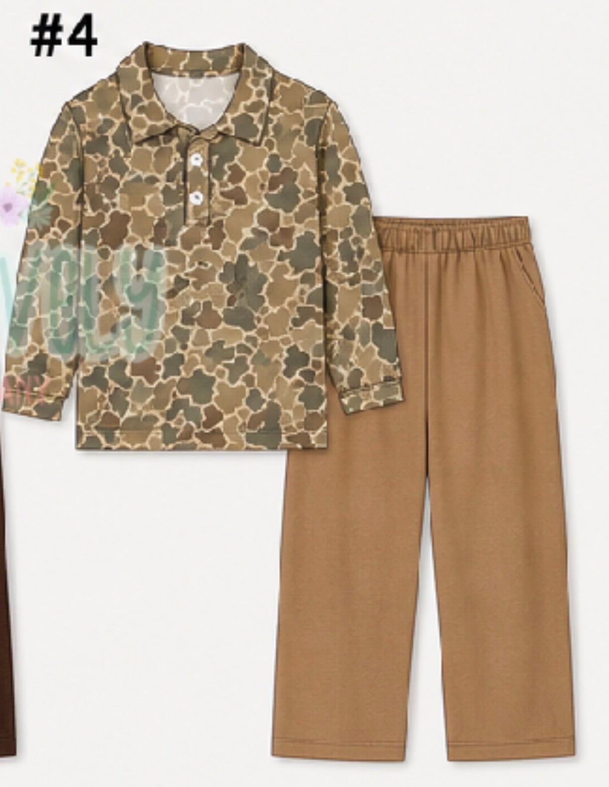 Boys Camo Polo Set Mix: Ships Nov