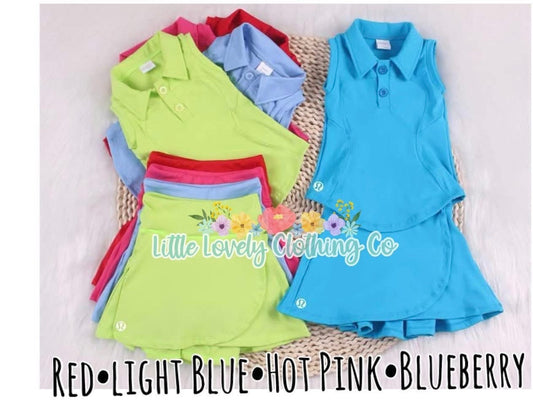 LULU (STYLE 2) Skort & Tank Sets Presale ETA Aug to LLCCO