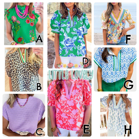 Mama Monday: Top It Off in Style Blouses, ETA: Late July to LLCCO, then to you