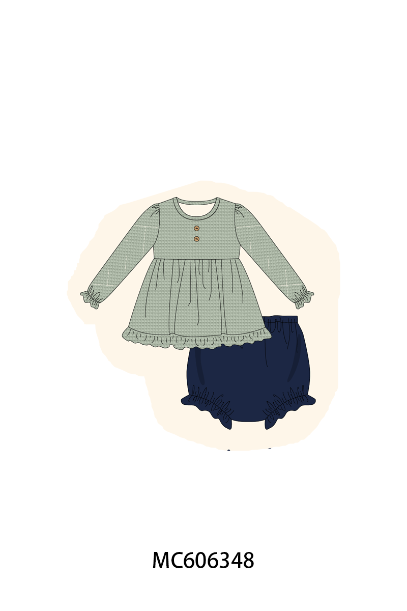 Sage & Navy Waffle Fabric Collection, Pre-Sale ETA: End of Nov to LLCCO