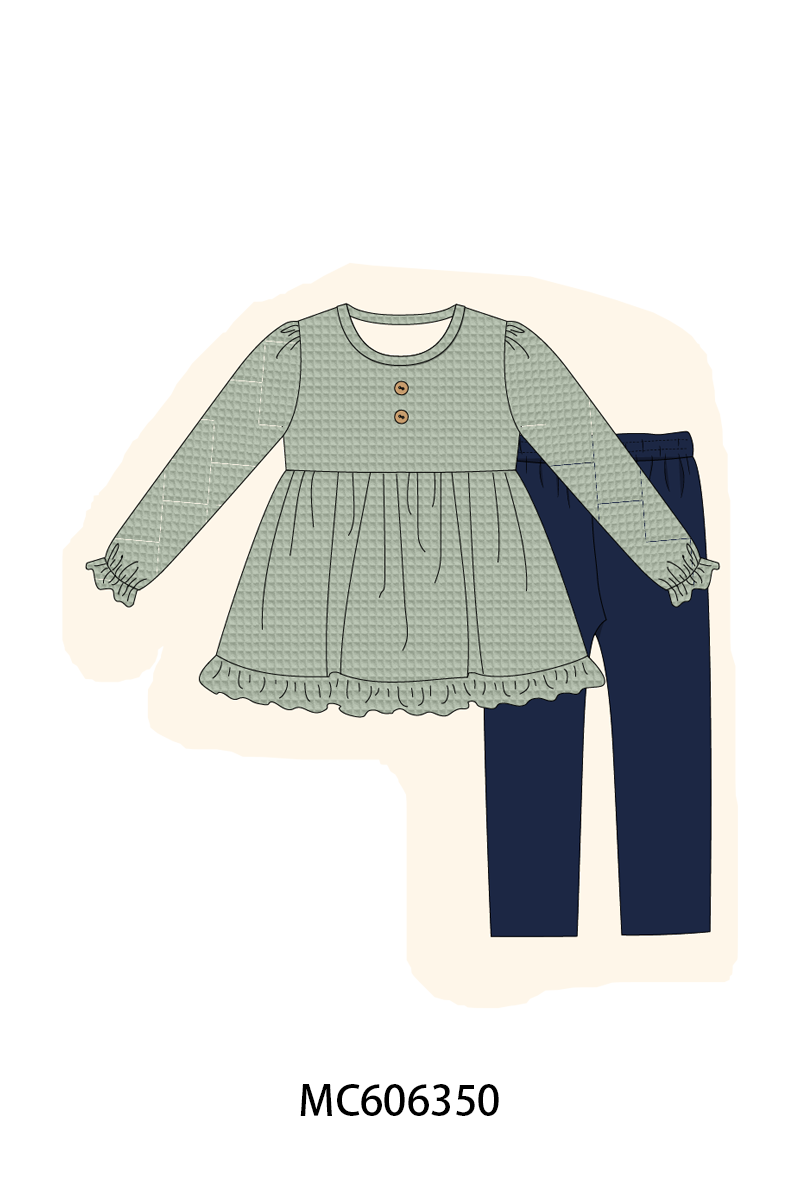 Sage & Navy Waffle Fabric Collection, Pre-Sale ETA: End of Nov to LLCCO