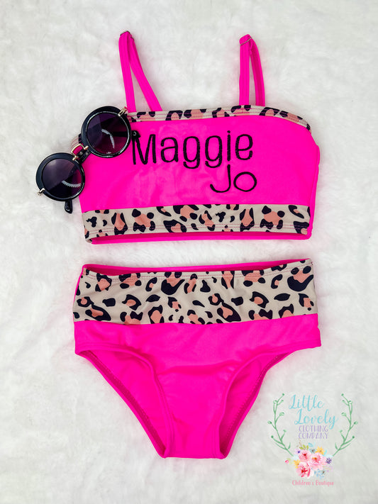 Hot Pink Cheetah Bikini