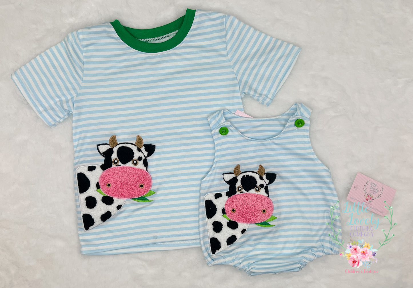 Moo Cow French Knot Boys Tees