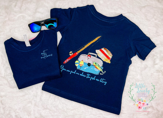 Fish Are Biting Boys Tee