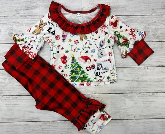 Christmas Mouse Buffalo Plaid Lounge Set