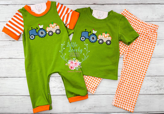 Pumpkin Haul Boys Romper