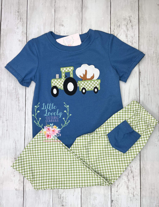 Gingham Tractor Pant Set