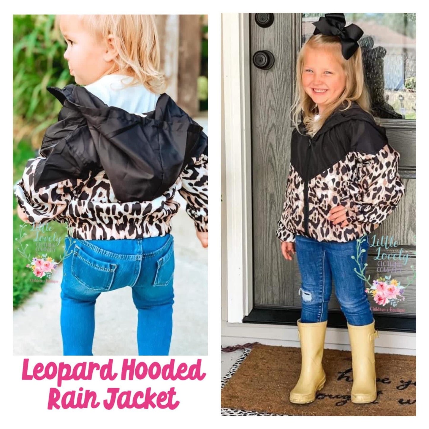 Leopard Hooded Rain Jacket