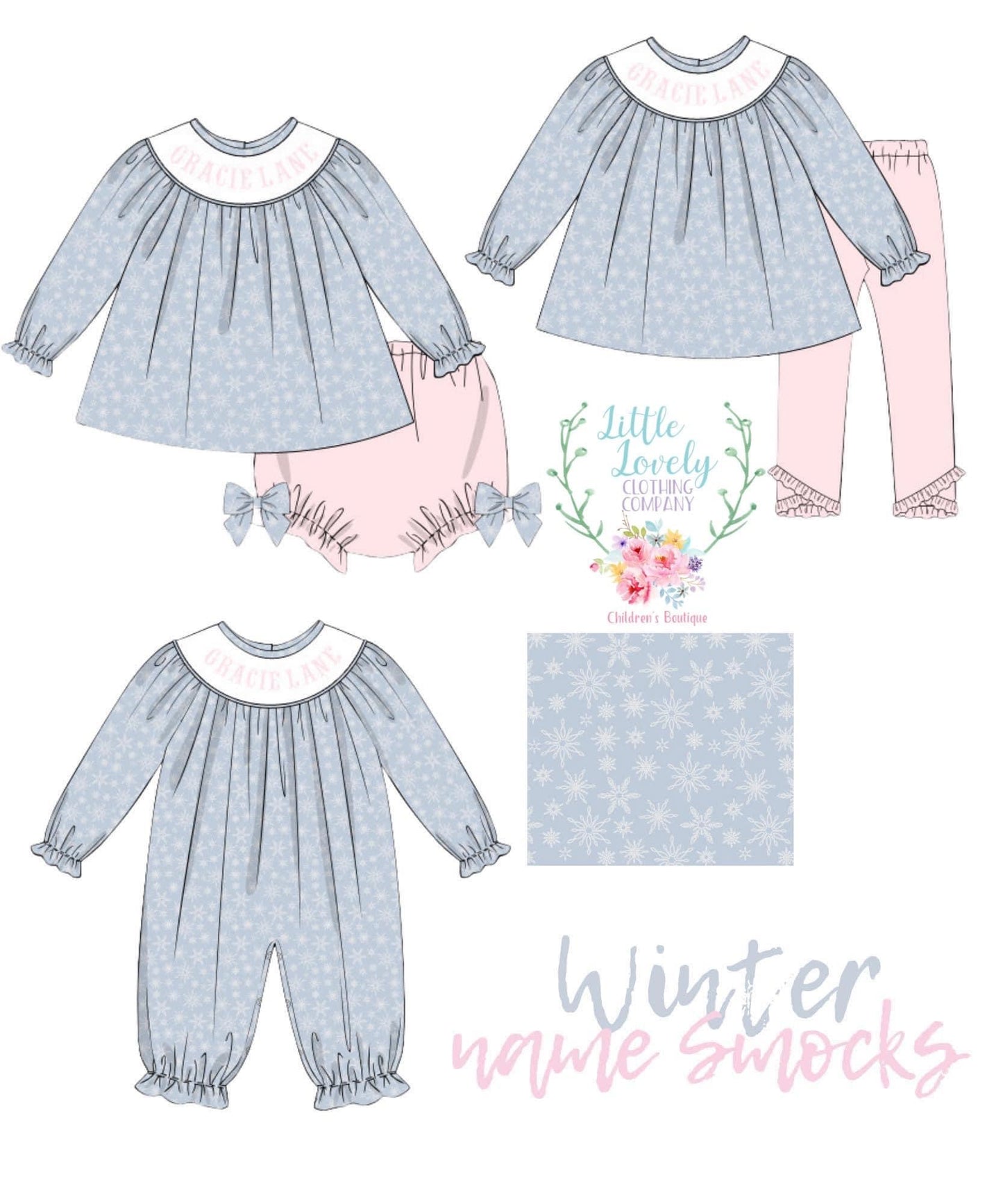 WINTER NAME SMOCKS PRESALE- ETA OCT